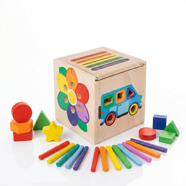 Rainbow Peg Cube