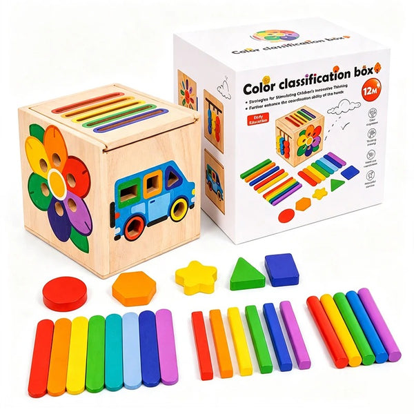 Rainbow Peg Cube